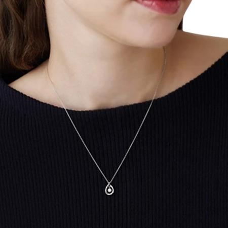 4℃プラチナ ネックレス ダイヤモンド風 ヨンドシー 4℃ プラチナ ネックレス ダイヤモンド
