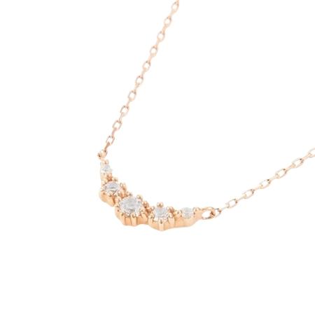 ヨンドシー 4℃ EAU DOUCE４℃ アクセサリー K10ピンクゴールド ネックレス ホワイト トパーズ ブランド 正規品 新品 ギフト プレゼント 人気 おすすめ 誕生日 記念日 クリスマス 送料無料 ラッピング無料_1