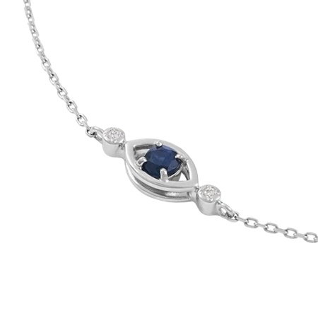 4°C プラチナブレスレット　サファイア　ダイヤモンド 送料無料】【ラッピング無料】ヨンドシー 4℃ プラチナ