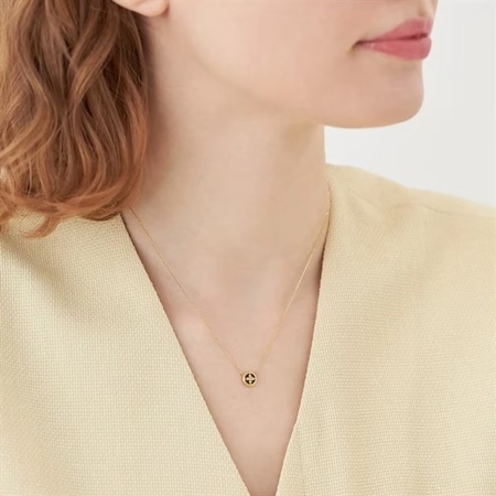 【送料無料】【ラッピング無料】ヨンドシー 4℃ EAU DOUCE４℃ K10イエローゴールド ネックレス ブラック カルセドニー ホワイト トパーズ