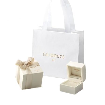 【送料無料】【ラッピング無料】ヨンドシー 4℃ EAU DOUCE４℃ K10イエローゴールド ネックレス ブラック カルセドニー ホワイト トパーズ