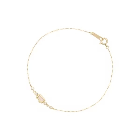 ヨンドシー 4℃ Summer Collection K10イエローゴールド ブレスレット ローズ クォーツ ホワイト トパーズ ブランド 正規品 新品 ギフト プレゼント 人気 おすすめ 誕生日 記念日 クリスマス 送料無料 ラッピング無料_1