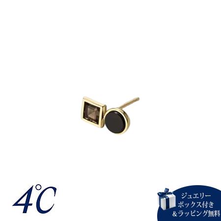 ヨンドシー 4℃ The Tidal K10イエローゴールド ピアス/片耳用 ブラックカルセドニー ブランド 正規品 新品 ギフト プレゼント 人気 おすすめ 誕生日 記念日 クリスマス 送料無料 ラッピング無料