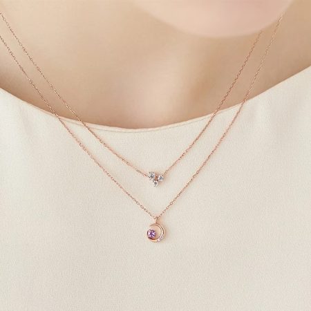 ヨンドシー 4℃ ネックレス2本セット シルバー 2月誕生石 限定 月 ムーン アメシスト レディース ブランド 正規品 新品 ギフト プレゼント 人気 おすすめ 誕生日 記念日 クリスマス 送料無料 ラッピング無料_5