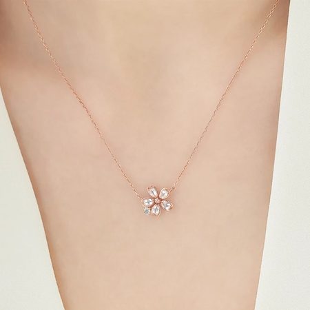 ヨンドシー 4℃ ネックレス シルバー SAKURA Collection 桜 ローズクォーツ/ホワイトトパーズ レディース ブランド 正規品 新品 ギフト プレゼント 人気 おすすめ 誕生日 記念日 クリスマス 送料無料 ラッピング無料_4