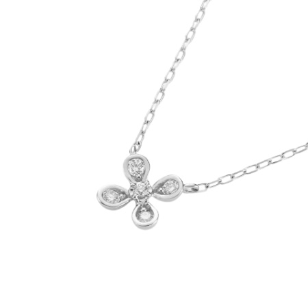 ヨンドシー 4℃ 首飾り プラチナ お花 花 金剛石 レディース ブランド名 定まり品 新品 差し上げ物 差し上げ物 一般受け おすすめ 生まれ落ちる日 不死化日 クリスマス 貨物輸送無料 ラッピング無料
