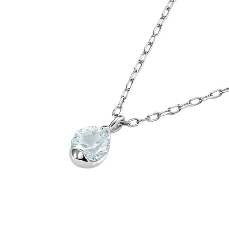 ヨンドシー 4℃ ネックレス K10ホワイトゴールド ４℃ ANNIVERSARY しずく アクアマリン レディース ブランド 正規品 新品 ギフト プレゼント 人気 おすすめ 誕生日 記念日 クリスマス 送料無料 ラッピング無料_1