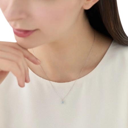 ヨンドシー 4℃ ネックレス K10ホワイトゴールド ４℃ ANNIVERSARY しずく アクアマリン レディース ブランド 正規品 新品 ギフト プレゼント 人気 おすすめ 誕生日 記念日 クリスマス 送料無料 ラッピング無料_3