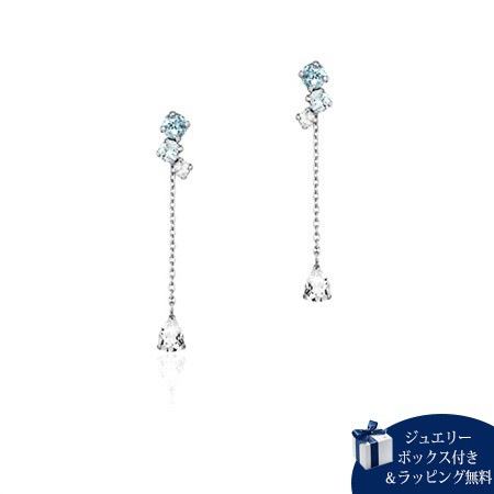 ヨンドシー 4℃ ピアス K10ホワイトゴールド ピアス アクアマリン