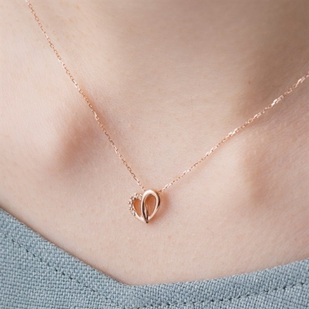 ケイティ 4℃(ヨンドシー) ダイヤモンドK10ピンクゴールド(PG) ネックレス