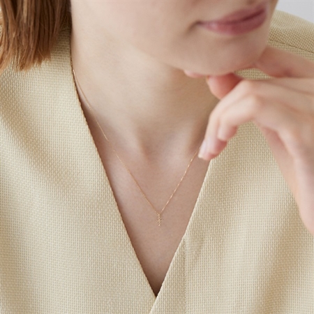 4℃ K10 ダイヤモンド ネックレス イエローゴールド ほぼ新品 ヨンドシー ヨンドシー 4℃ K10イエローゴールド ネックレス ダイヤモンド