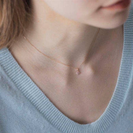 大人気!! 4℃ 誕生石 K10 ピンクゴールド ハート ネックレス (4