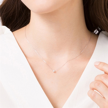 ヨンドシー 4℃ EAU DOUCE4℃ K18ホワイトゴールド ネックレス