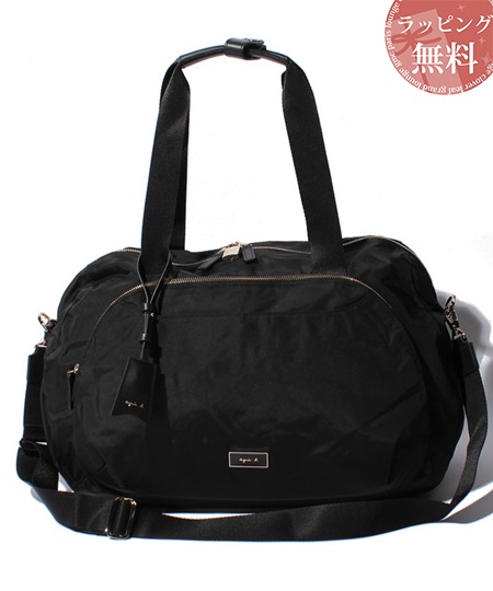 アニエスべー バッグ ボストンバッグ レディース 2Way ブラック agnes b ブランド 正規品 新品 ギフト プレゼント 人気 おすすめ 誕生日 記念日 クリスマス 送料無料 ラッピング無料