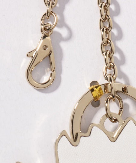 アニエスべー チャーム フラワーバッグチャーム ホワイト agnes b