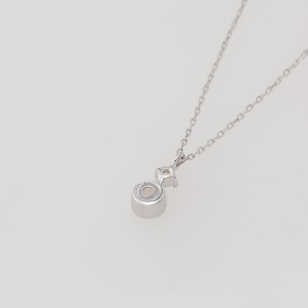 カナルヨンドシー Canal 4℃ ネックレス 6月誕生石 K10ホワイトゴールド ネックレス ムーンストーン キュービックジルコニア ブランド 正規品 新品 ギフト プレゼント 人気 おすすめ 誕生日 記念日 クリスマス 送料無料 ラッピング無料_1