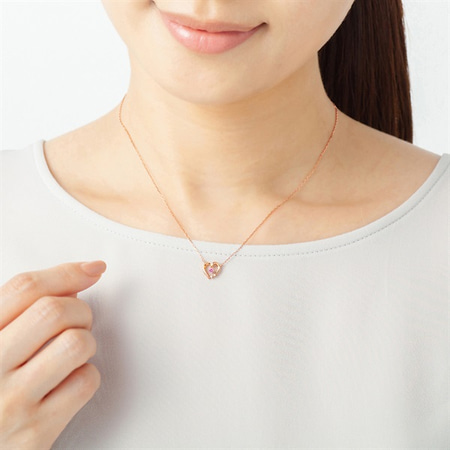 ピンクゴールドダイヤモンドペンダントネックレス｜専用オリジナル箱付き ヴイエー ヴァンドームアオヤマ va vendome aoyama K10ピンクゴールド