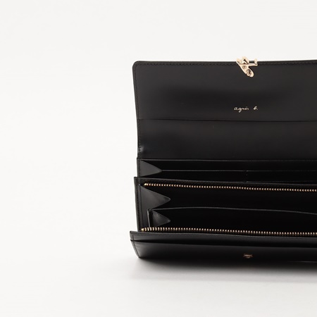 アニエスべー agnes b 財布 長財布 ロングウォレット ブラック ブランド 正規品 新品 ギフト プレゼント 人気 おすすめ 誕生日 記念日 クリスマス 送料無料 ラッピング無料_1