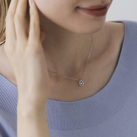 4℃ ホワイトゴールドWG ネックレス K10 キュービックジルコニア Amazon | 4℃(ヨンドシー)K10ホワイトゴールド(WG)ネックレス