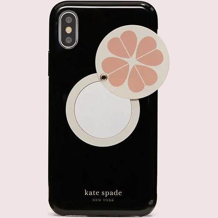 還元祭 ケイトスペード スマホケース アイフォン ケース フラワー スウィベル ミラー Iphone Xs Black Multi Kate Spade 期間限定価格 Arnabmobility Com