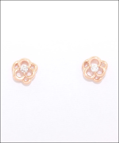 ヨンドシー 4℃ K10ピンクゴールドダイヤモンドピアス ブランド 正規品