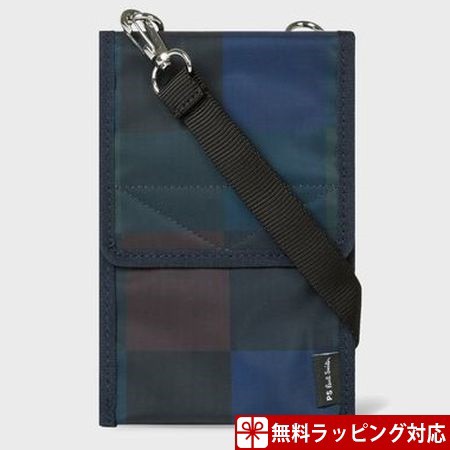 ポールスミス バッグ メンズ ショルダーバッグ チェックナイロン サコッシュ グリーン Paul Smithの通販は