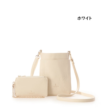 サマンサタバサプチチョイス Samantha Thavasa Petit Choice スマホショルダー 財布 フラワー型押し フラグメントケース付き ブランド 正規品 新品 ギフト プレゼント 人気 おすすめ 誕生日 記念日 クリスマス 送料無料 ラッピング無料_1