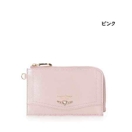 サマンサタバサプチチョイス Samantha Thavasa Petit Choice フラグメントケース ミニ財布 マルチケース クリアハートビジュー ブランド 正規品 新品 ギフト プレゼント 人気 おすすめ 誕生日 記念日 クリスマス 送料無料 ラッピング無料_1
