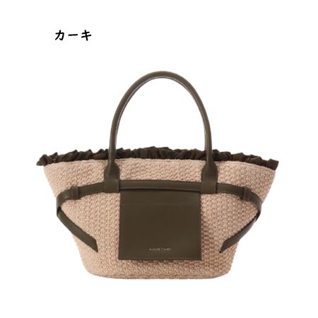 サマンサタバサ Samantha Thavasa かごバッグ フロントポケット フリル ハンドバッグ レディース ブランド 正規品 新品 ギフト プレゼント 人気 おすすめ 誕生日 記念日 クリスマス 送料無料 ラッピング無料_1