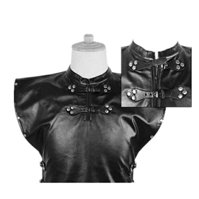 コスプレ 暗黒騎士 戦士 マント レザー 鎧 衣装 漆黒 仮装 衣装  ハロウィン　 【送料無料】《代引き・日時指定・同梱不可》