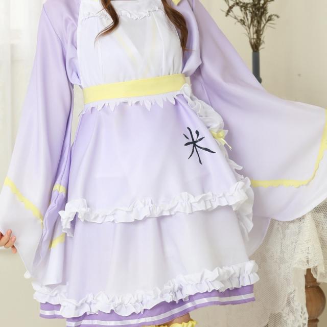 コスプレ 紫色 メイド服 ゴスロリ ロリータ コスプレ衣装  ハロウィン衣装 【送料無料】《代引き・日時指定・同梱不可》