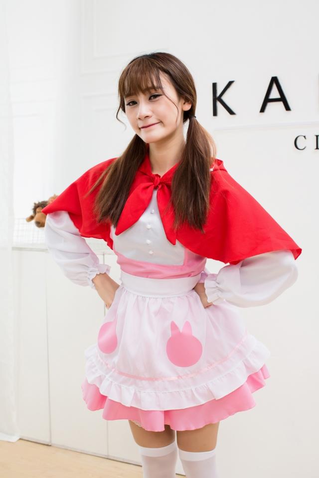 アイドル衣装　生誕祭　ハンドメイド　衣装　赤　メイド　チョコレート　コスプレ アイドル衣装 生誕祭 ハンドメイド 衣装 赤 メイド チョコレート