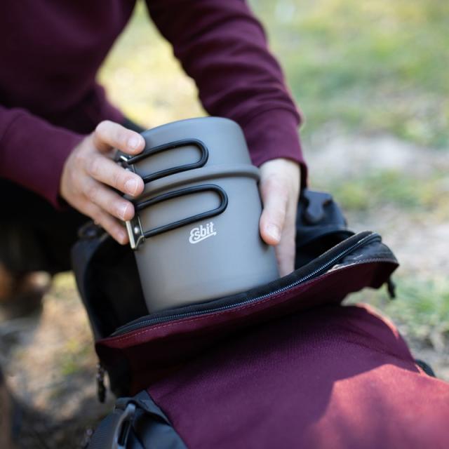 アウトドア用品 エスビット(Esbit) アウトドア ステンレスクックセット 585ml ESCS585ST0 Esbit(エスビット) アルミニウムポット1000ml ESPT1000HA エスビット