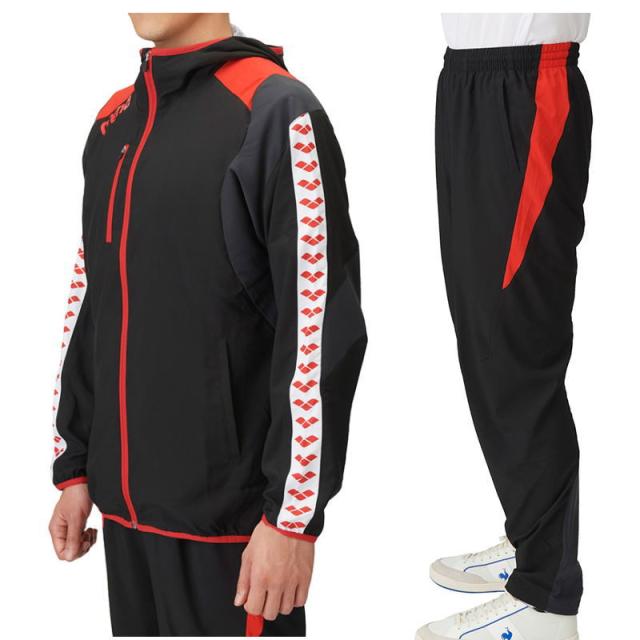 アリーナ ジャージ 上下 メンズ クロスジャージ 水泳 ASS4JKU001