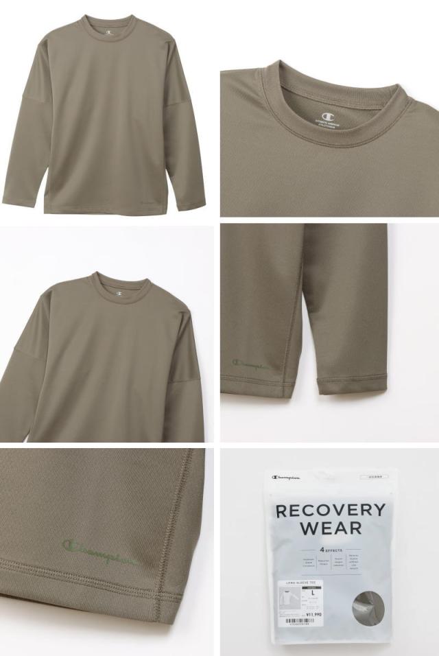 リカバリーウェア チャンピオン ロングスリーブTシャツ ロングパンツ 上下セット 長袖 長ズボン C3-CS490 C3-CS290 セットアップ 睡眠 疲労回復 抗菌 防臭_6