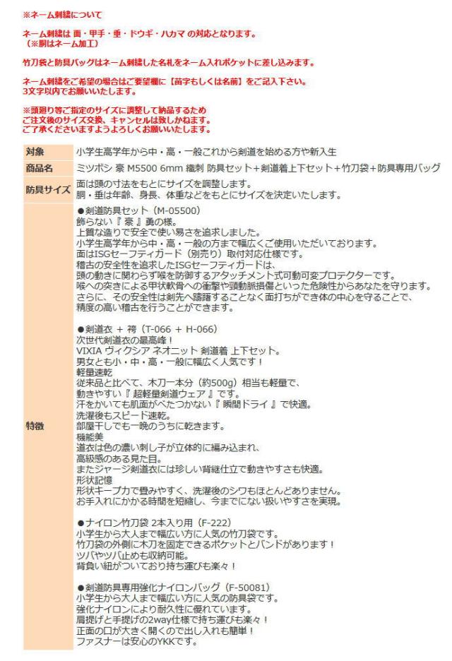 剣道 フルセット 防具セット 上下セット 剣道衣 ドウギ ハカマ バッグ 竹刀袋 防具袋 ネーム刺繍入り 防具セット 面 胴 甲手 垂 ミツボシ MITSUBOSHI_17