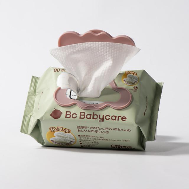 H&amp;S BC Babycare 超厚手おしりふき手口ふき 80枚 x24個(ベビー用品 お尻 お口拭き ウェットティッシュ 厚手 大判 無添加 アルコール不・_1