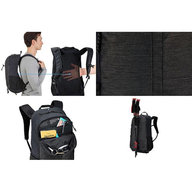 THULE スーリー ユニセックス NANUM 18L-BLACK バックパック リュック パック ザック 登山 トレッキング ハイキング 持ち運び 移動 収・_4
