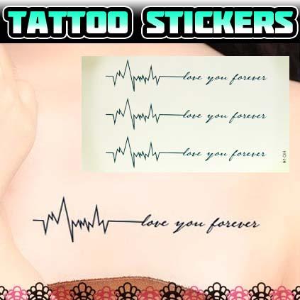 タトゥーシール 筆記体と心電図 英語 文字 フェイクタトゥー タトゥーステッカー ハロウィンの通販はau Pay マーケット セレクトショップルチア
