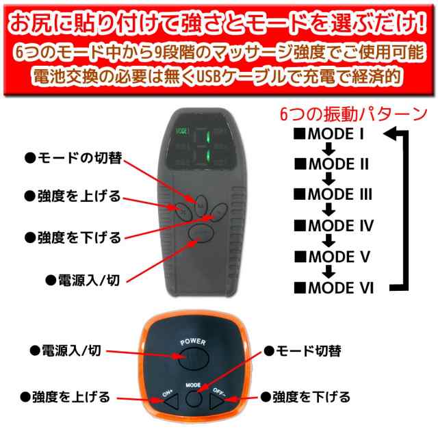 EMS お尻用 ヒップ専用 簡単 手軽 楽ちん 貼るだけ ヒップアップ ダイエット 筋トレ トレーニング パッド 6コース搭載 強度10段階調節  日の通販はau PAY マーケット - バイクパーツショップ ライズコーポレーション