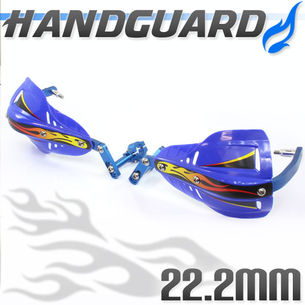 アルミ ハンドガード ナックルガード 22.2mm ブルー DR250R ジェベル125 RMX250 ハスラー50 ジェベル250XC などに 【ハンドル関連商品 ハンドルガード】の通販は 6,690円