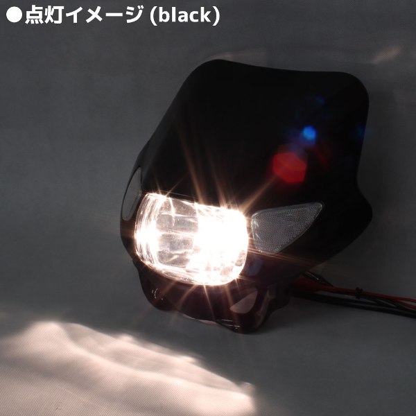 ウインカー付ヘッドライト ホワイト (Dトラッカー グラス