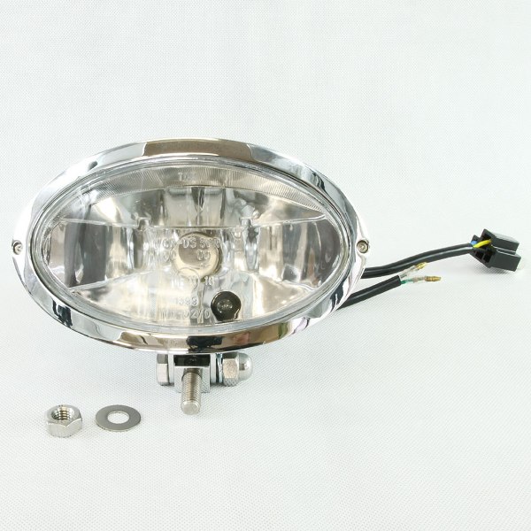 汎用 オーバル ベーツライト クローム 【ヘッドライト関連】 FTR CL400 CB223S GB250クラブマン CB400SS BOLT SR400 TW225 ST250Eタイプ 250TR W650 エストレヤ マグナ シャドウ バルカン エリミネーター 等に_1