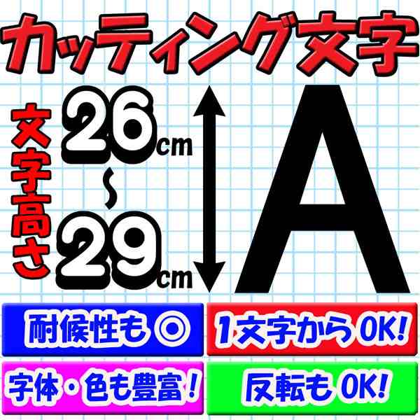 カッティング文字 １文字から買える カッティングシール 26cm〜29cm ホームページアドレス 会社名 表札等にの通販はau PAY マーケット -  バイクパーツショップ ライズコーポレーション | au PAY マーケット－通販サイト