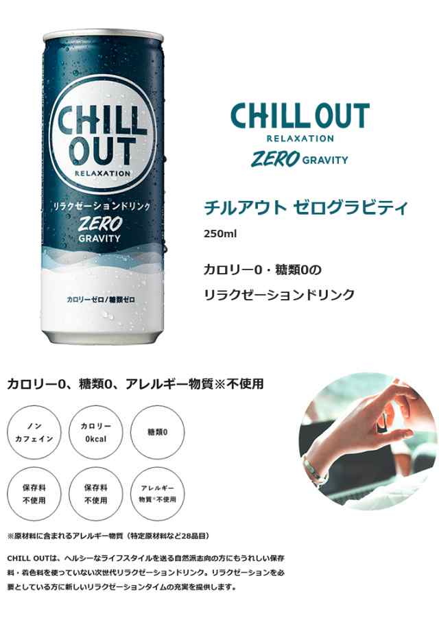 CHILL OUT チルアウト リラクゼーションドリンク 250ml 缶 30本入り 1