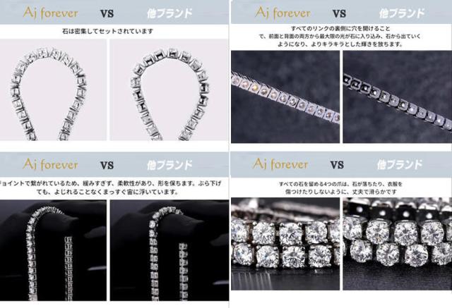 モアサナイト テニスネックレス 3mm幅 55cm レディース ダイヤモンド
