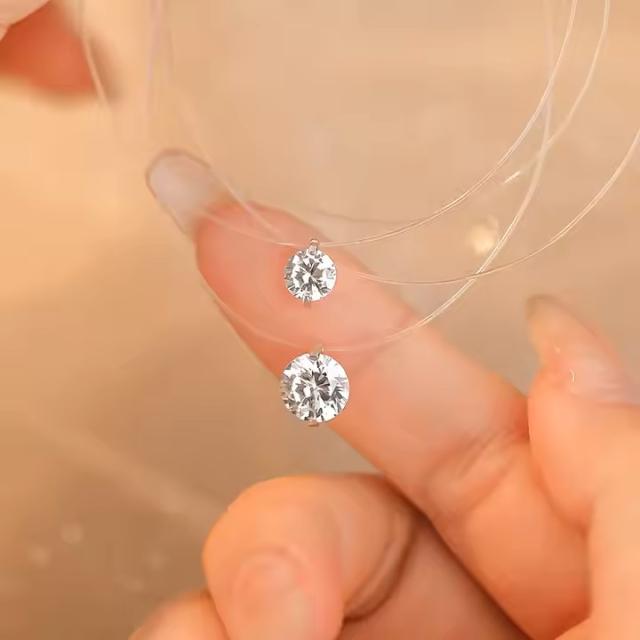 モアサナイト ネックレス 0.8ct 一粒 レディース ダイヤモンド の2,5倍の輝き 金属アレルギー対応 ペンダント  アクセサリー 45cm ワイヤーネックレス_4