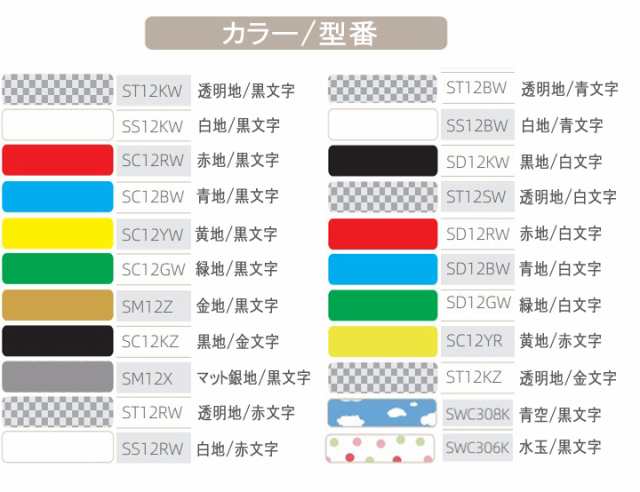 テプラPRO テープ 12mm 互換テープ テプラテープ キングジム対応