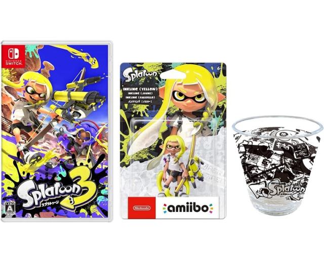 【新品】1週間以内発送【限定 アクリルタンブラー 同梱】オリジナル輸送箱 スプラトゥーン3 Switch ＋amiibo インクリング【イエロー】 スイッチ Splatoon3の通販は