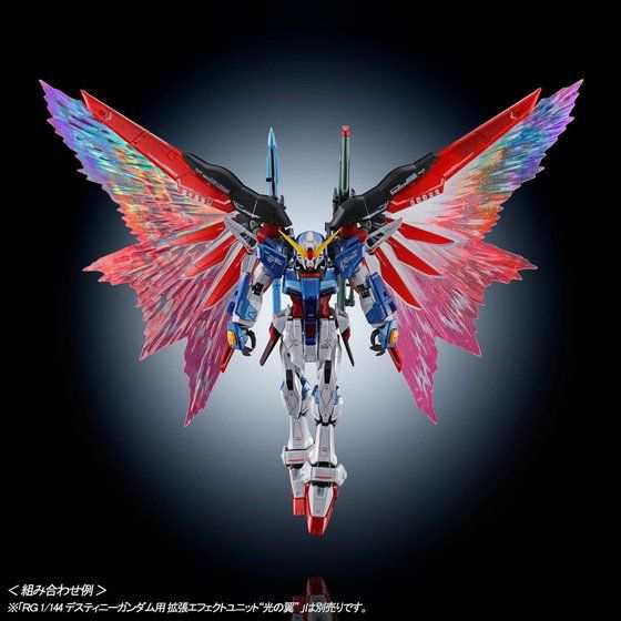 【新品】【即納】【セット】 RG 1/144 デスティニーガンダム チタニウムフィニッシュ + RG 1/144 デスティニーガンダム用 拡張エフェクトユニット“光の翼”の通販は